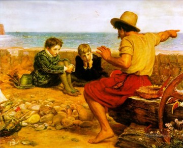  s - La infancia de Walter Raleigh Prerrafaelita John Everett Millais